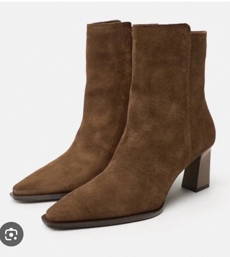 Zara chocolate brown suede - zara,