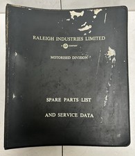 RALEIGH WISP MOPED GENUINE UK SPARE PARTS + SERVICE DATA MANUAL RING BINDER