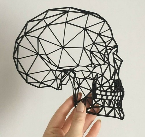 Geometric skull wall art - skull,