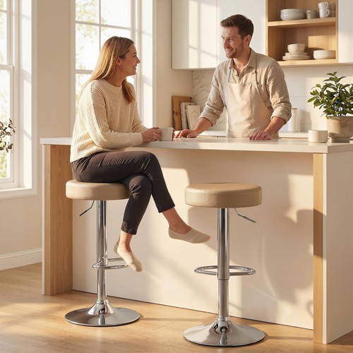 Bar stools set modern pu - set, of