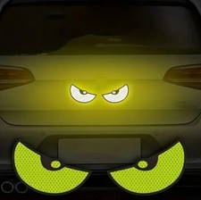 REFLECTIVE GREEN EVIL MONSTER EYES CAR Decal Stickers Vinyl Motorbike Van bumper
