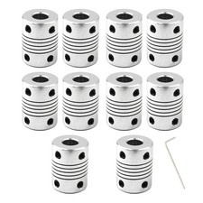 10 Flexible Beam Coupling 5mm - 8mm Shaft Coupler For 3D Printer And Cnc Machine