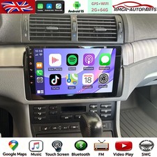 2+64G 9" For BMW E46 1999-2005 Car Stereo Radio Android 15 Carplay GPS WIFI BT