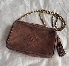 CHANEL Suede Matelasse Chain