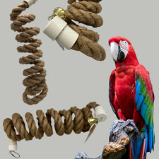 00601 Pet Bird Rope Perch Parrot Natural Swing Rope Bite Toys 4 Cage Bird haging