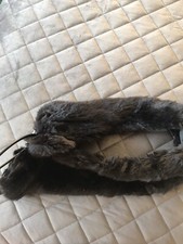 Black FAUX FUR STOLE SCARF