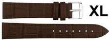 EXTRA LONG XL WATCH STRAP FITS UP TO 220MM WRIST LEATHER 12MMM TO 22MM BROWN