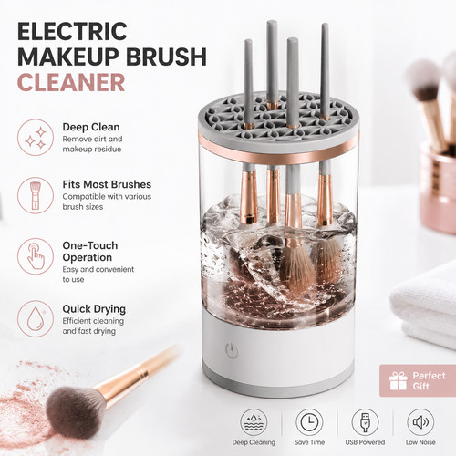 Electric makeup brush cleaner - brush,