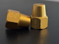 Suntour Old School BMX Alloy Axle Nuts Gold Anodised