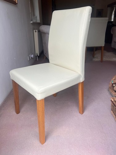 Cream dining room chairs - room,
