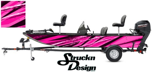 Graphic wrap pink bass - graphic, boat