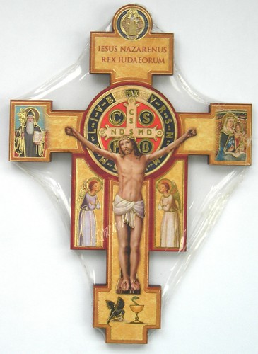Saint benedict wood - saint, cross