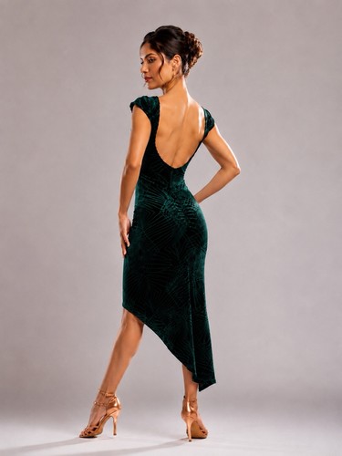 Open back emerald green - back,