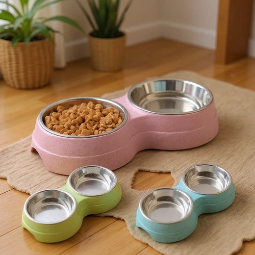 Double pet bowl stainless - bowl,