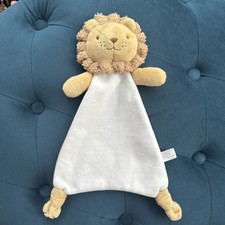 John Lewis Baby Lion Comforter Blanket Plush Toy bnwot white & gold comfort soft