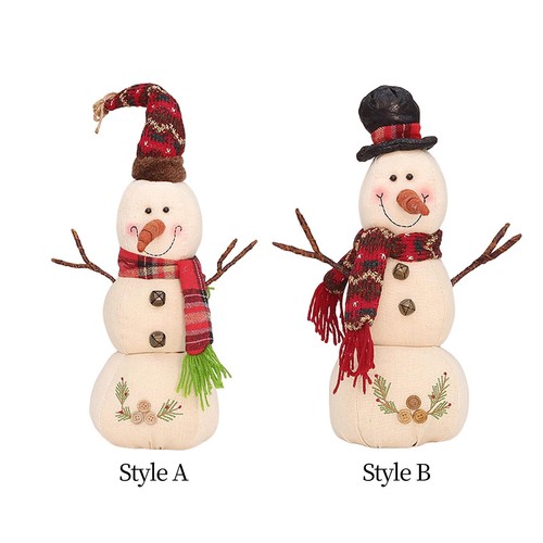 Christmas white snowman doll - christmas,