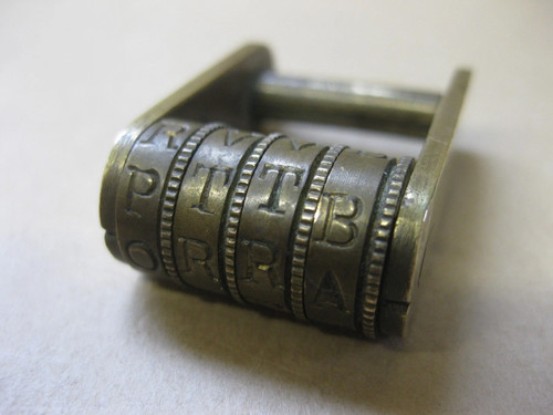 Antique brass combination lock - antique,