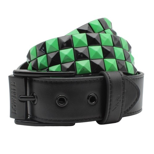Triple studded leather belt - studded,