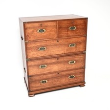 Antique Teak Military Campaign