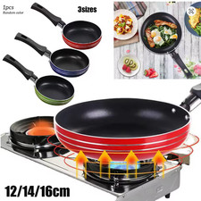 Mini Frying Pan 12cm Egg Omelet Pot Pancake Non Stick Frypan Pot Random Color UK