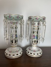 Pair bohemian overlay glass - overlay,