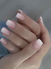 24x Short Square False Nails