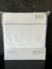 The White Company Single Row Cord 200-TC King Duvet Cover & 2x Pillowcases