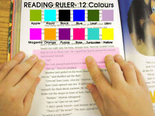 Reading Ruler, coloured overlays for Dyslexia & Irlen Syndrome,(12 colours)