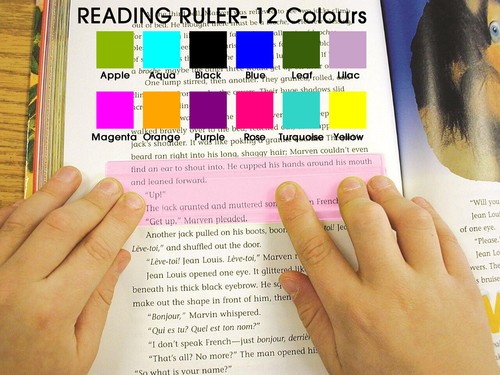 Reading ruler coloured - reading,