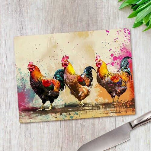 Chicken abstract artwork - chicken,
