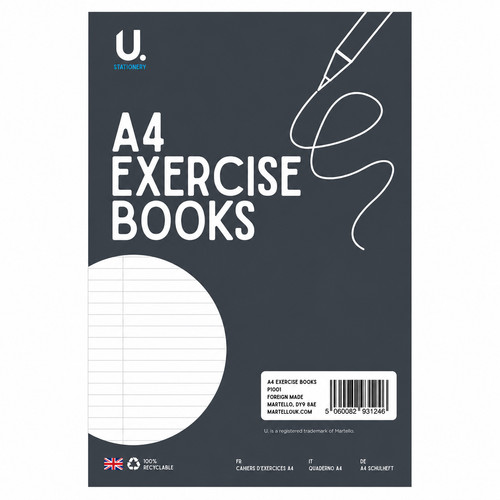 Lined exercise books - a4, 3