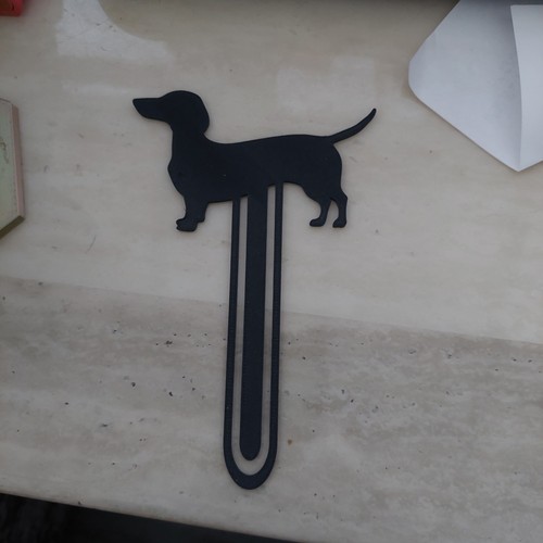 Printed dachshund bookmark - 3d,