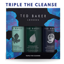 NEW Ted Baker Mens Hair & Body Wash Trio Set Triple Clean Christmas Gift for Him