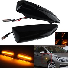 2x Dynamic LED Side Indicator Repeater Light For Opel Vauxhall Astra J MK6 K MK7