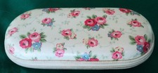 Cath Kidston. Hard Glasses Case with Zip. Pink Roses.