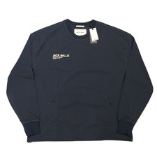 JACK WILLS Mens Navy Blue Future Crew Neck Woven Oversized Sweater Medium BNWT