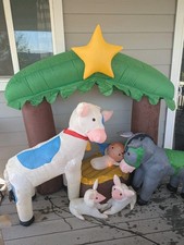 GEMMY LIGHTED NATIVITY SCENE