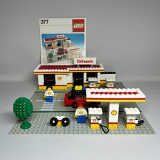 Vintage LEGO Classic Town Set 377 Shell Service Station COMPLETE + Manual NO BOX