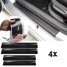 4x Car Black Carbon Fiber