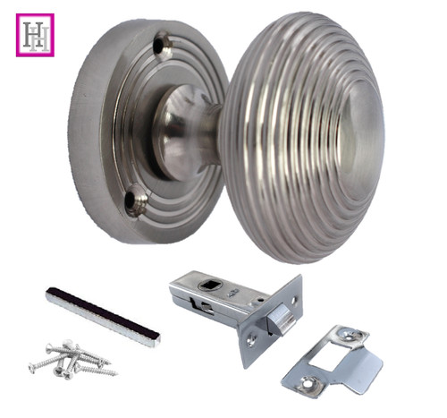 Door knobs set satin - satin, mortice