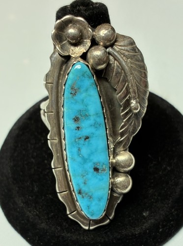 Sterling silver turquoise - silver, ring