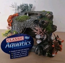 (4) Classic Aquatics Coral Covered Cube Habitat Aquarium Ornament, Small, New