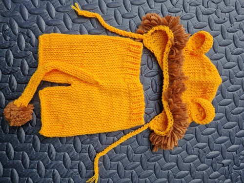 Newborn baby lion hat pant - baby,