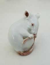 Rare Royal Copenhagen White Porcelain Mouse Figurine Figure #419