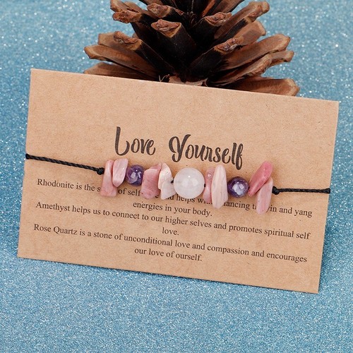 Crystal gemstone bracelet bead - crystal,