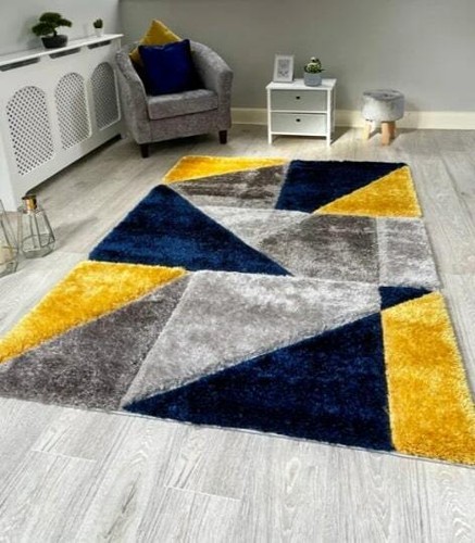 Shaggy rugs living area - 3d,