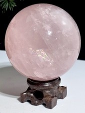 Large 318g Beautiful High Quality Rose Quartz Sphere Crystal Ball Globe Stone