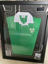 Willie John McBride Signed Framed Irish Rugby Shirt. COA