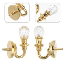 2Pcs Decorative Lamp Mini Wall Lamp Fairy House Accessory Mini Home Decoration =