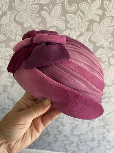 Vintage hat silk velvet - silk,